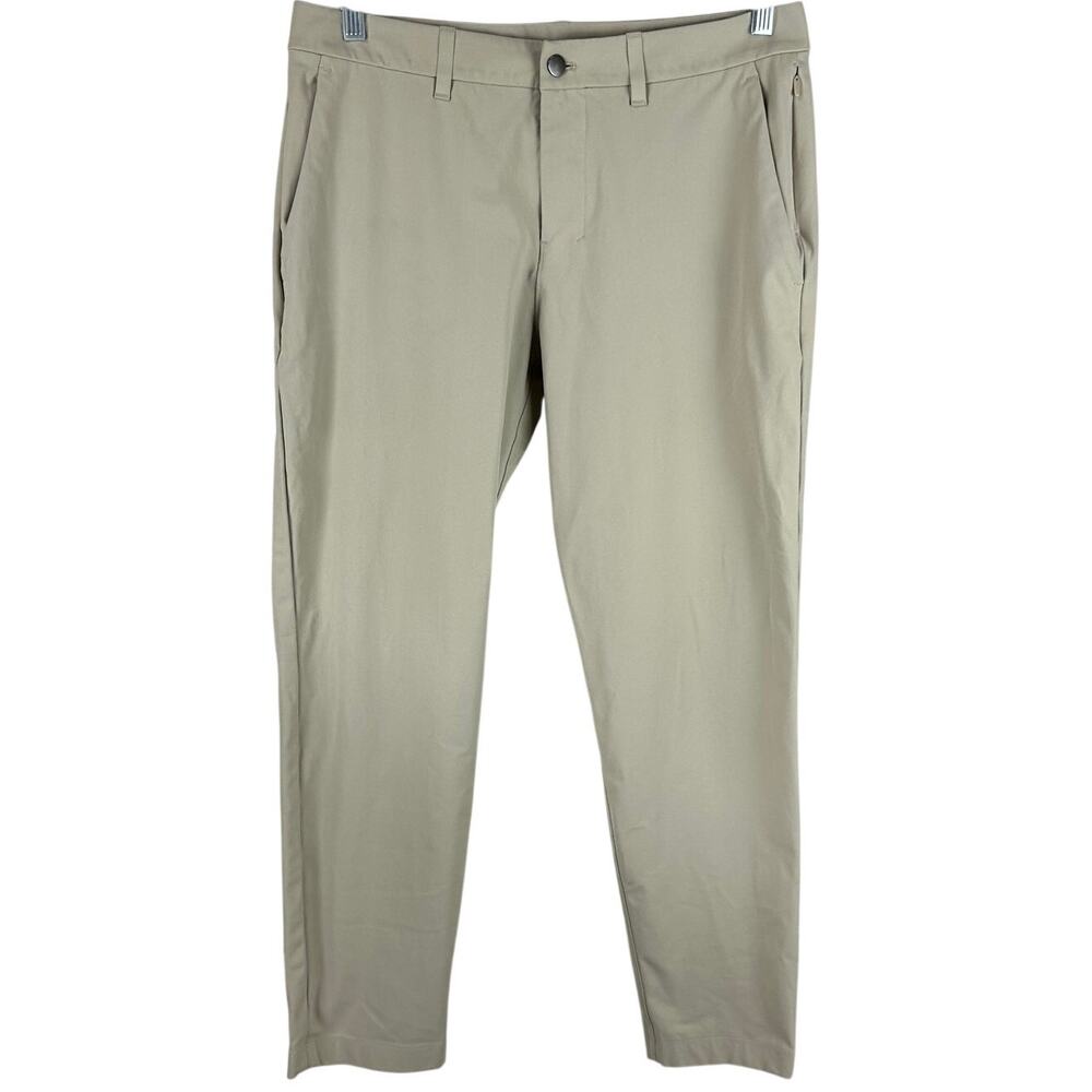 Lululemon ABC Slim-Fit Trouser Warpstreme Raw Linen Men's Size 32 x 27 EUC